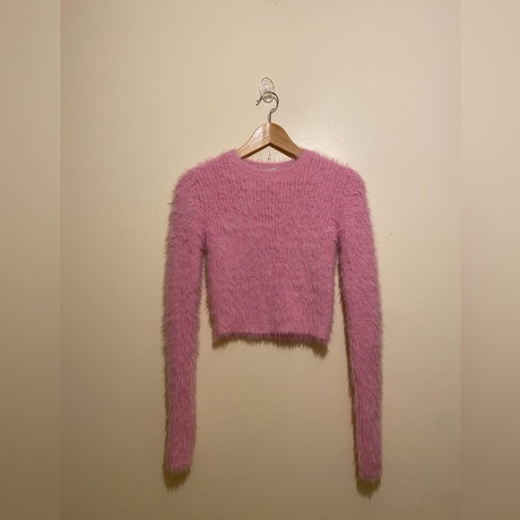 Zara Soft Pink Textured Sweater. Size  S. Style 7901/970/630 - Picture 2 of 7